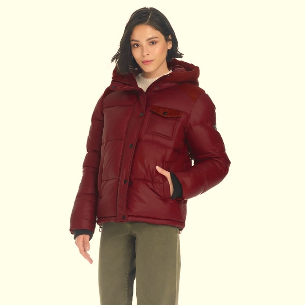 Koolaburra by UGG NWT Corduroy Mid-weight Puffer Jacket in Wine - HOST PICK! 🏆